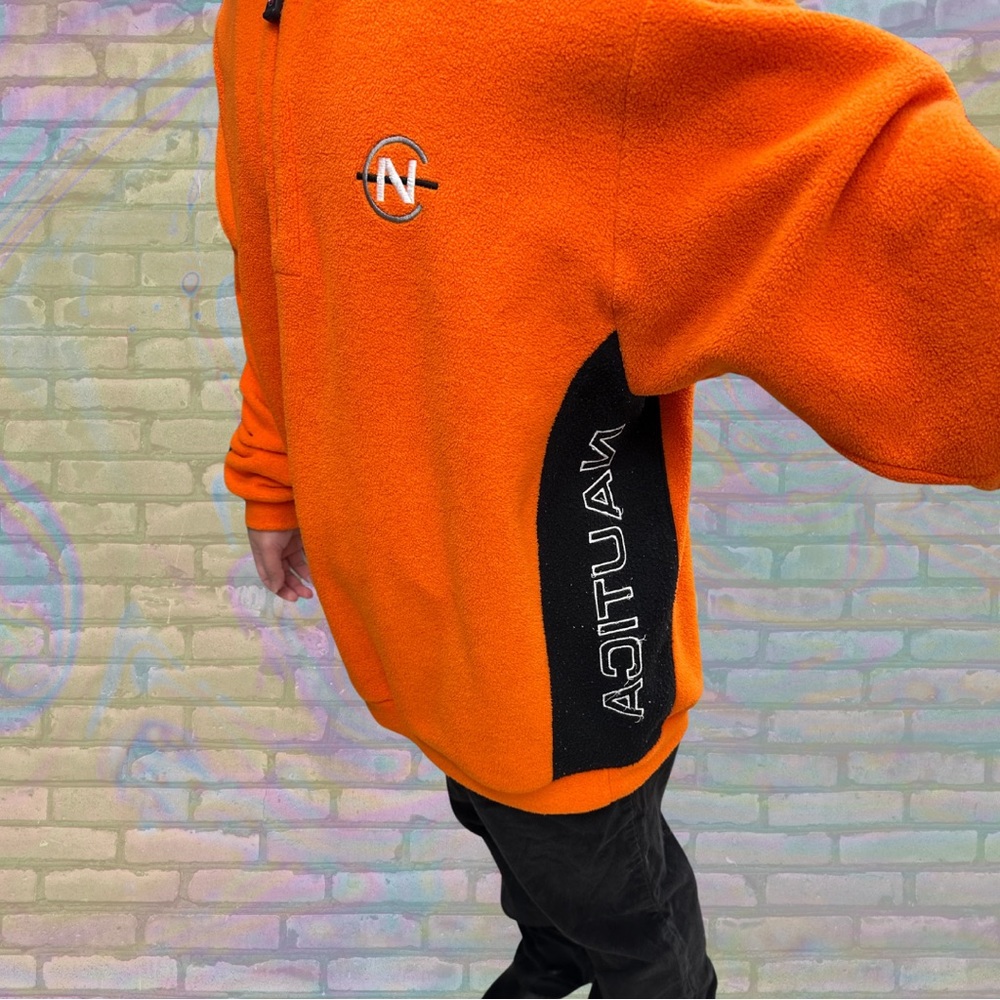 Vintage Y2K Nautica Competition Classic Quarter Zip Fleece Jacket - Picture 3 of 5